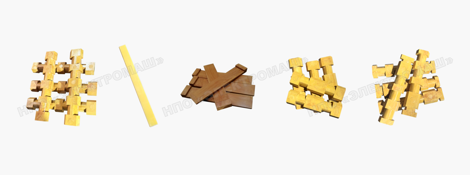 Slot wedges, insulating inserts. Manufacturing